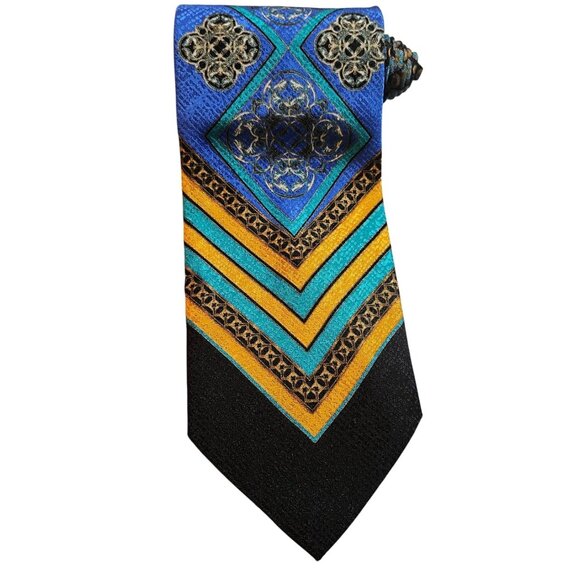 Tommy Bahama Island Soft Black Silk Blazer Medium Mens J. Garcia Silk Tie Bundle - Picture 16 of 16